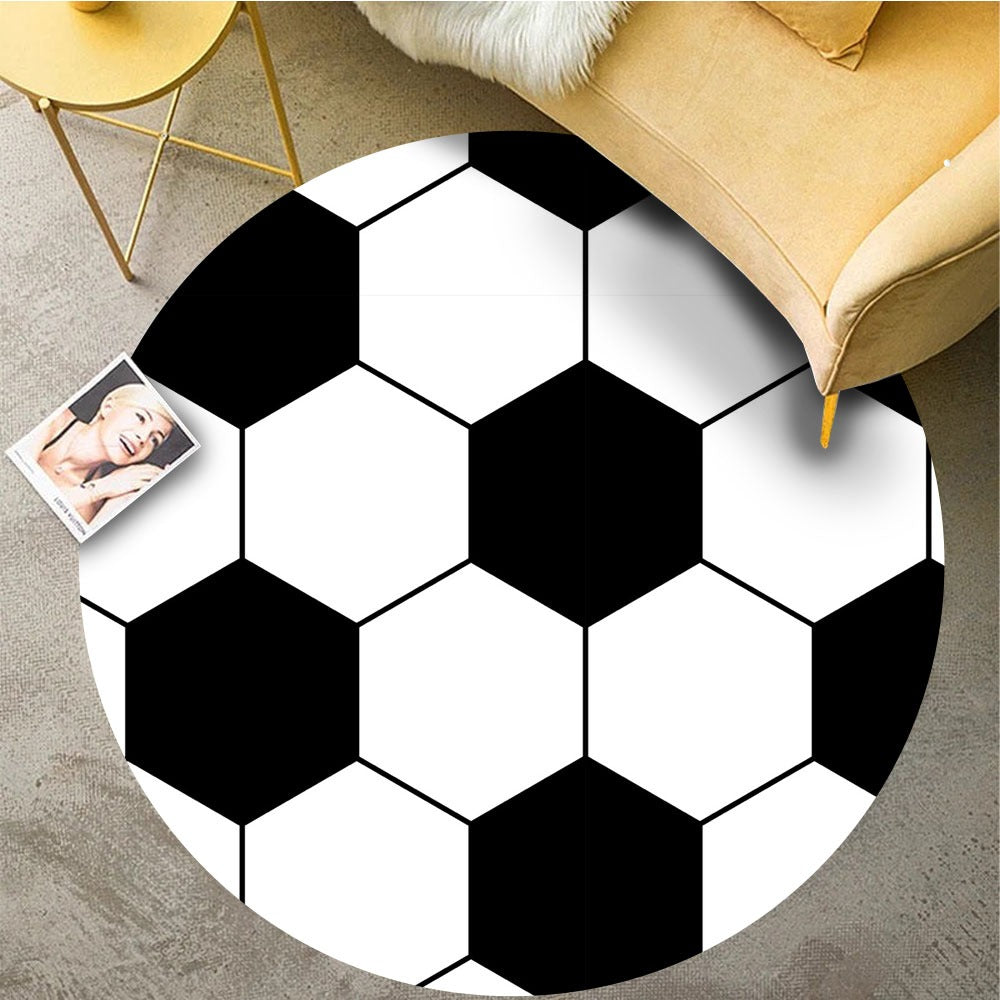 DYWAN OKRĄGŁY ze wzorem piłki | FOOTBALL
