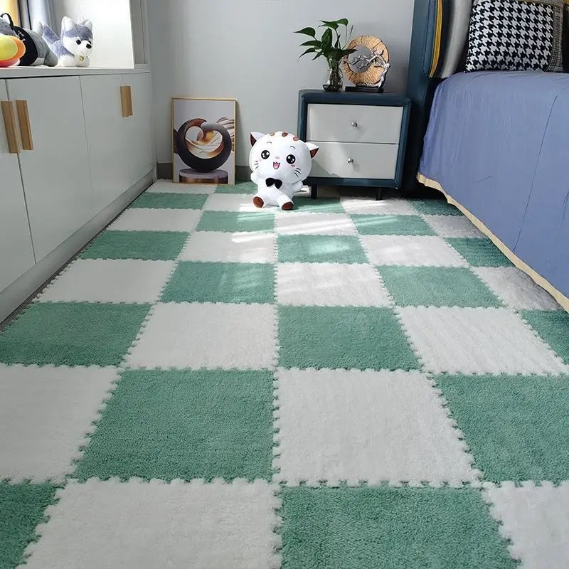 Shaggy puzzle: Mata podłogowa modułowa | MIĘTOWY
