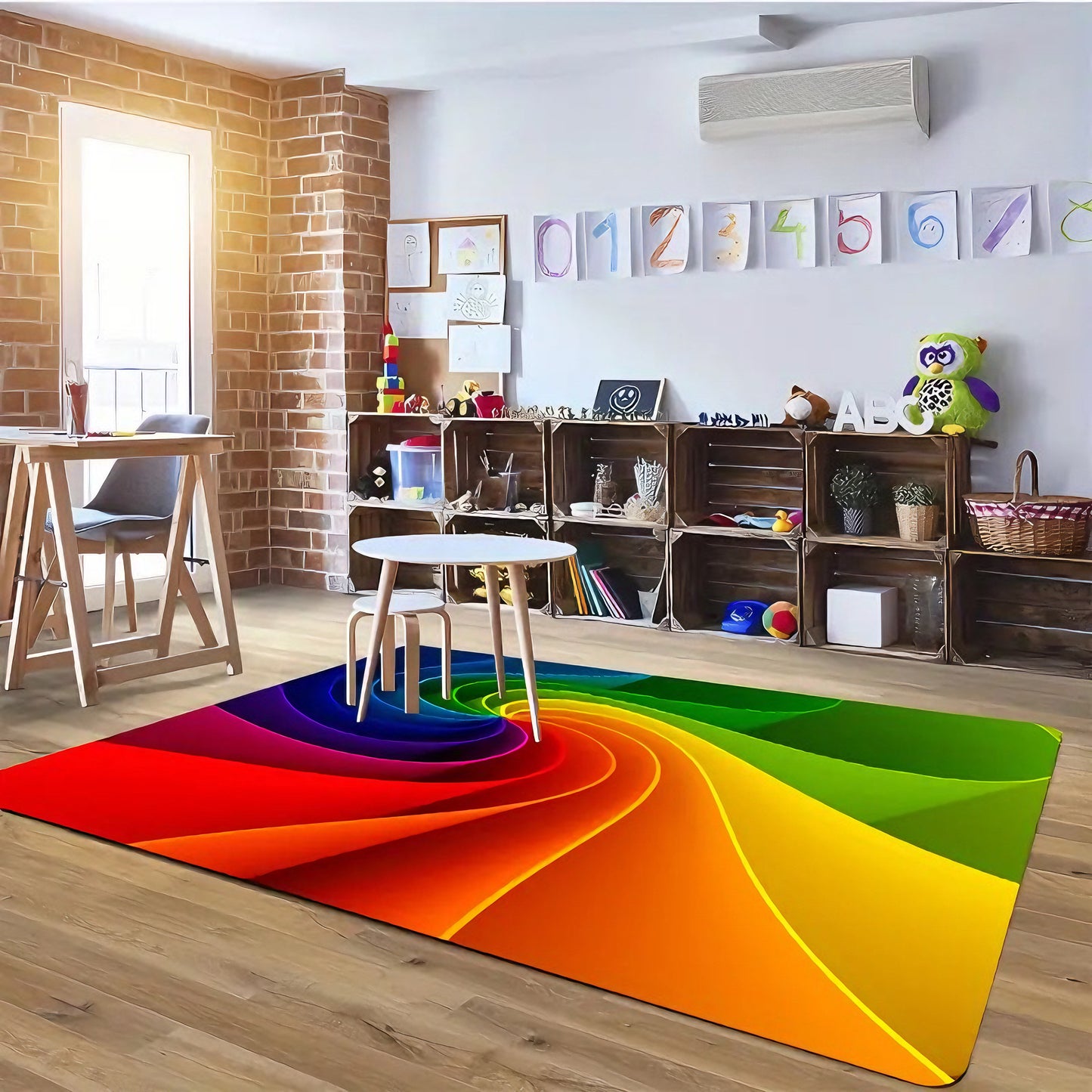 NOWOCZESNY DYWAN z efektem 3D kolorowy wir | RAINBOW