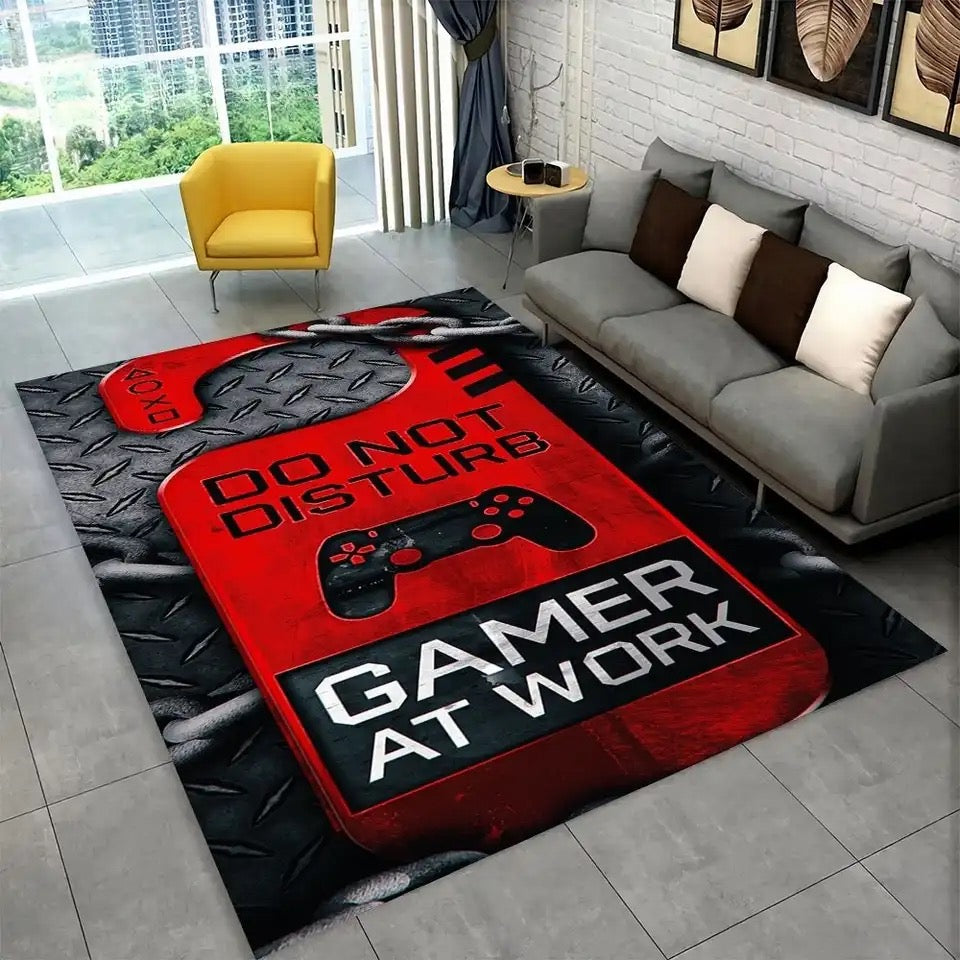 Dywan do pokoju z motywem gamingowym | GAMER AT WORK