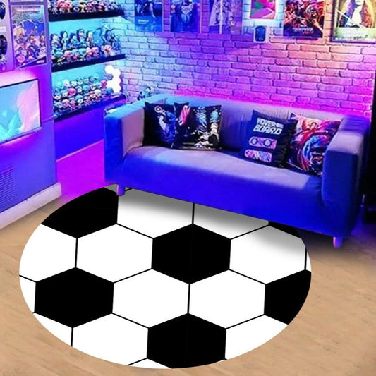 DYWAN OKRĄGŁY ze wzorem piłki | FOOTBALL