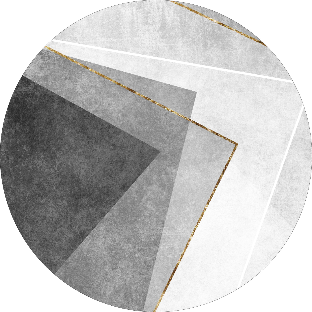 DYWAN OKRĄGŁY z geometrycznym wzorem