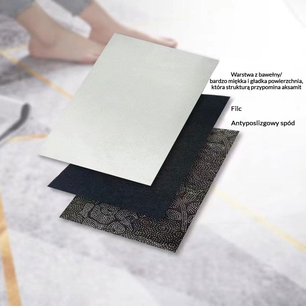 CHODNIK do kuchni, antypoślizgowy GEOMETRYCZNY MARMUR 3D