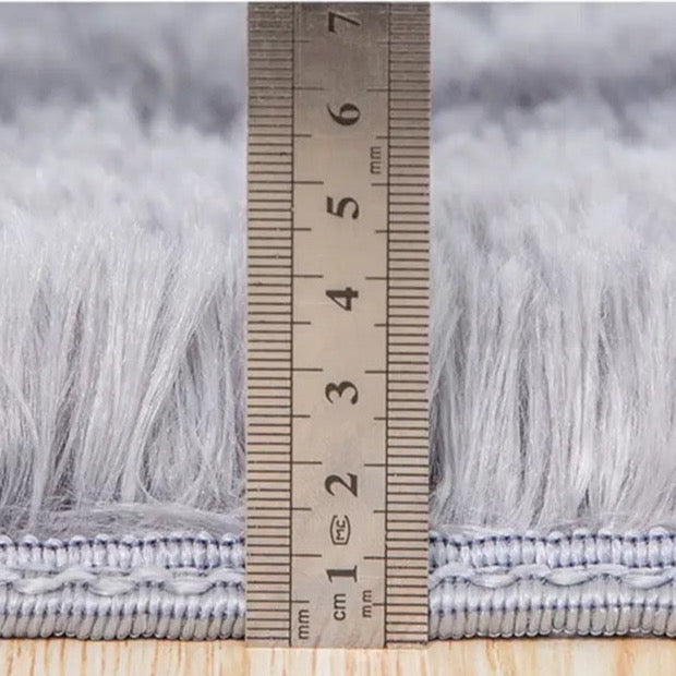 DYWAN OKRĄGŁY SHAGGY SZARY