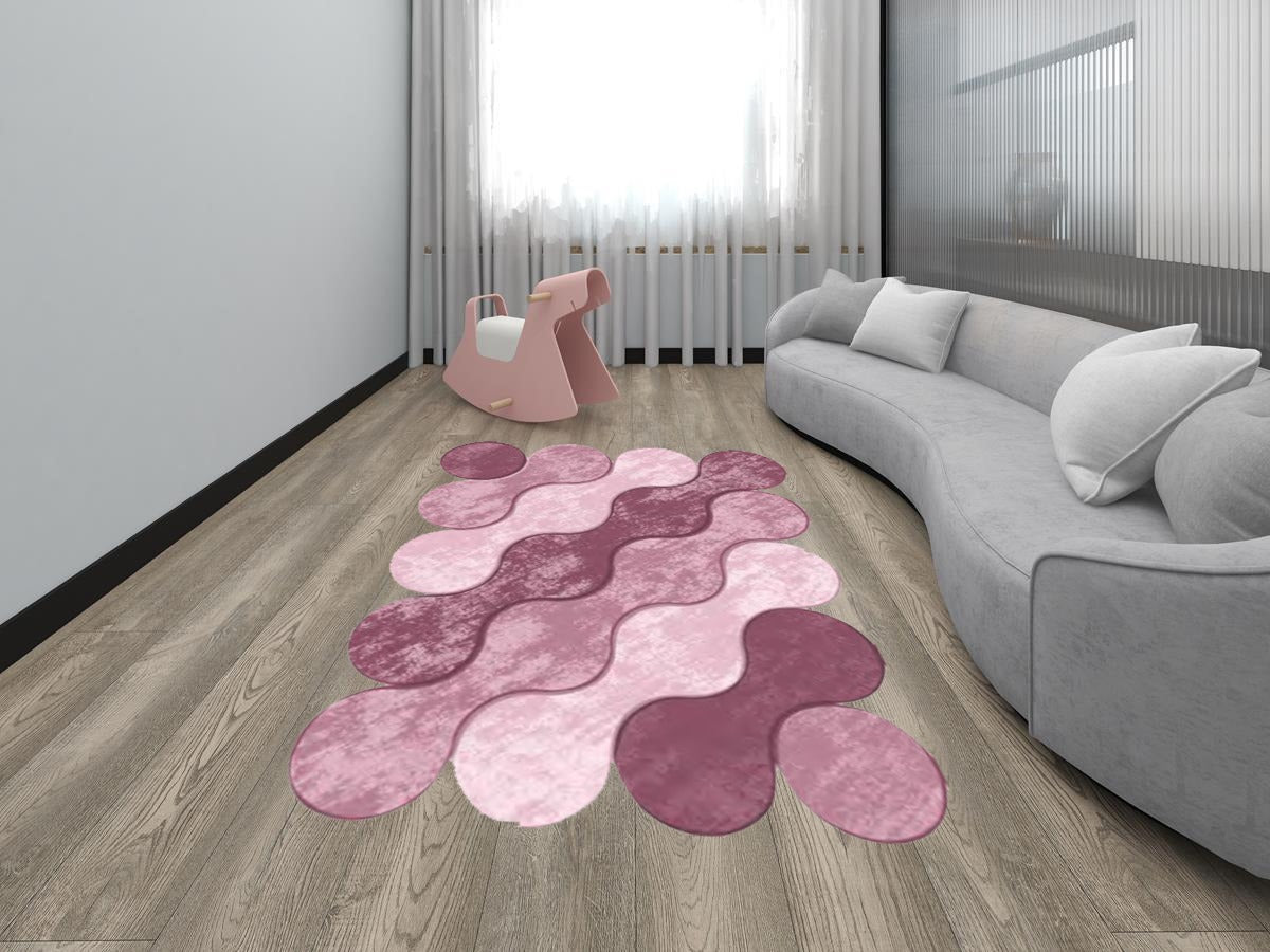 Dywan w nowoczesnym stylu, nieregularny, ze wzorem fal | Organiczna Forma