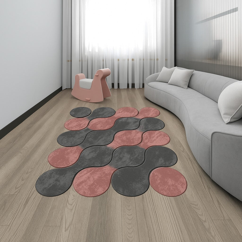 Dywan w nowoczesnym stylu, nieregularny, ze wzorem fal | Nowoczesne Wnętrze