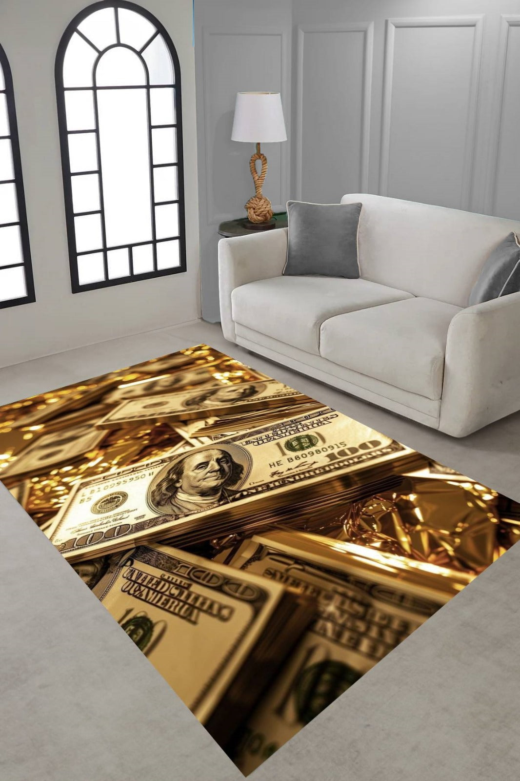 DYWAN do pokoju | Cash Luxury – Złoto i Dolary