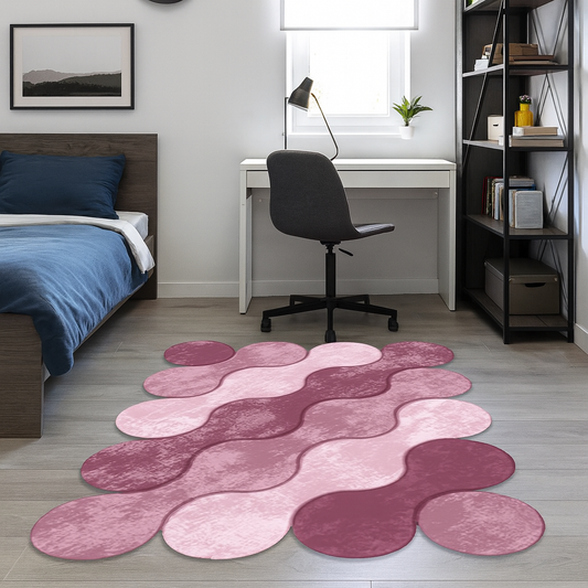 Dywan w nowoczesnym stylu, nieregularny, ze wzorem fal | Organiczna Forma