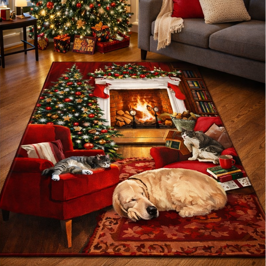 NOWOCZESNY DYWAN z motywem świątecznym | Magia Świąt