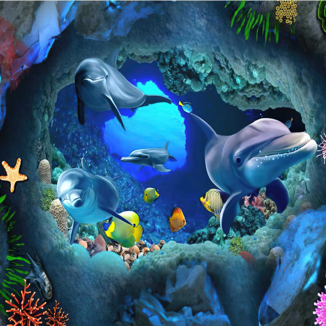 NOWOCZESNY DYWAN | Bajkowy motyw oceanu 3D