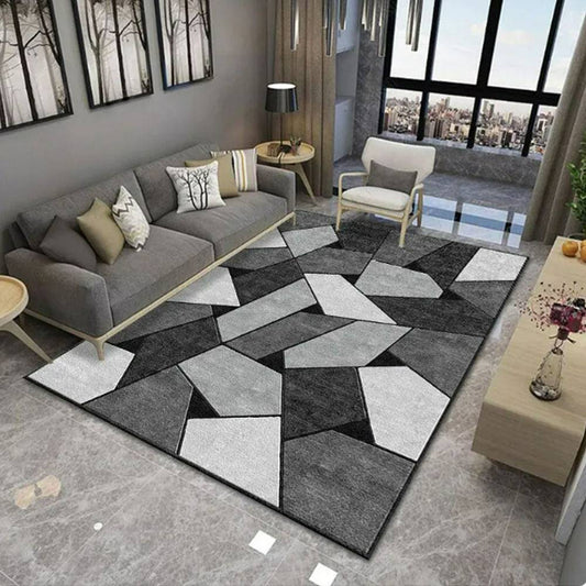 NOWOCZESNY DYWAN z motywem figur geometrycznych